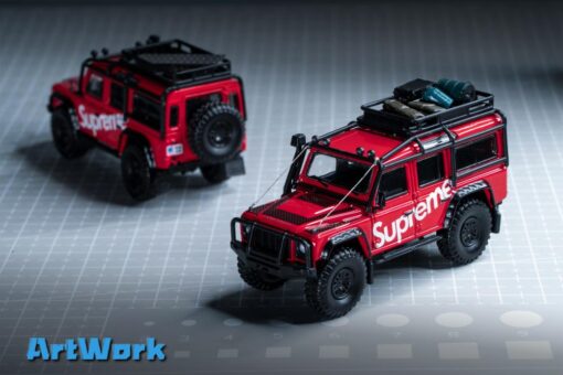 Master Model x Artwork 1/64 Land Rover Defender 110 Supreme Livery Wire Hood Cable/CF Bonnet Version (Accessories Included)