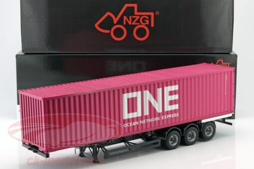 NZG 1/18 9771 NZG International semitrailer for containers (NO EXPORT) (PM FOR DETAILS)