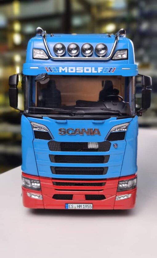 NZG 1/18 Scania V8 730S 4x2 / Lohr car transporter "MOSOLF" (NO EXPORT) (PM FOR DETAILS) car not include