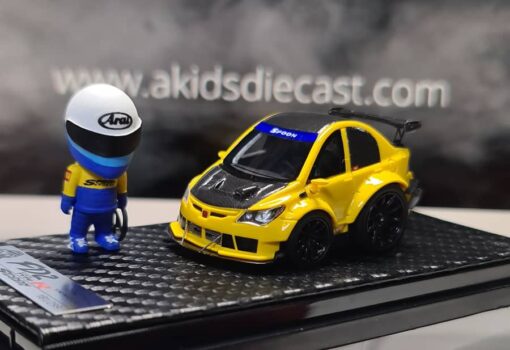ERAQ x YM MODEL Honda Civic FD2r Spoon Racing Yellow