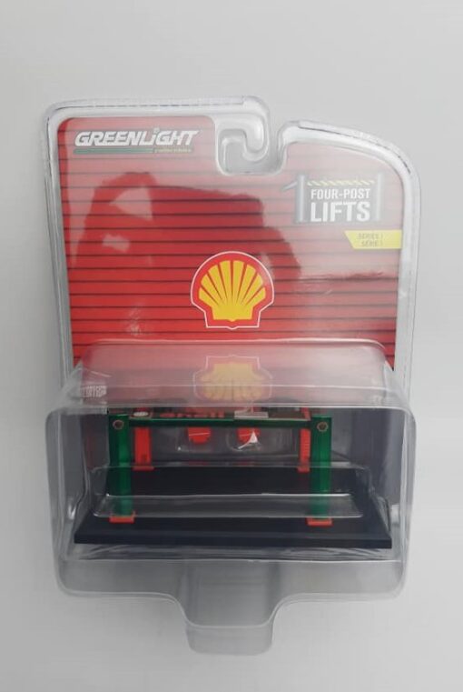 GreenLight 1/64 Four-Post Lifts Adjustable - Shell (CHASE)