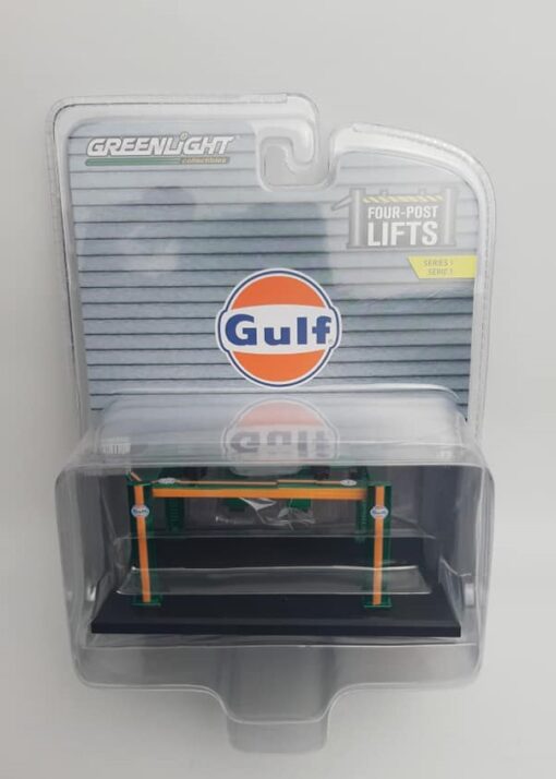 GreenLight 1/64 Four-Post Lifts Adjustable - Gulf (CHASE)