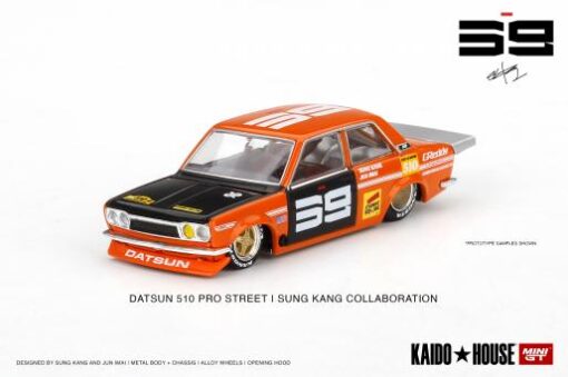 KAIDO HOUSE X MINI GT 1/64 Datsun 510 Pro Street SK510 Orange