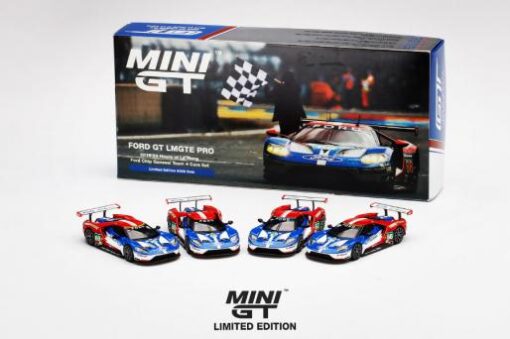 MINI GT 1/64 Ford GT LMGTE PRO 2016 24 Hrs of Le Mans Ford Chip Ganassi Team (4 Cars Set)
