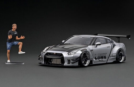 IGNITION MODEL IG2343 LB-WORKS Nissan GT-R R35 type 2 Silver With Mr. Kato (Limited Edition)