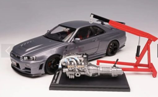 Motor Helix 1/18 Nissan Skyline GT-R (Nismo) R34 CRS Version Gun Metallic - Limited 1199pcs