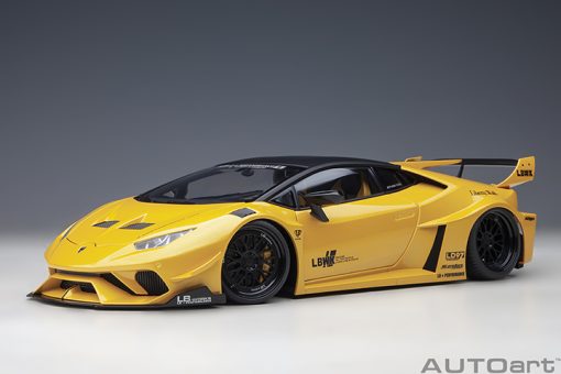 AUTOART 79127 1/18 LIBERTY WALK LB SILHOUETTE WORKS HURACAN GT (METALLIC YELLOW)