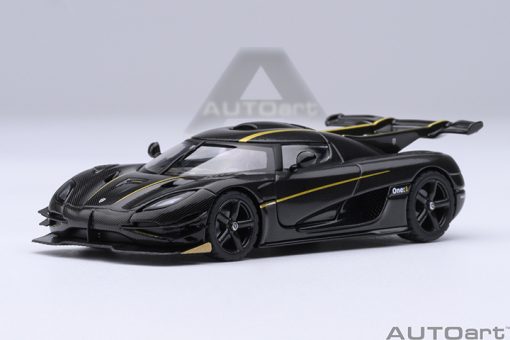 AUTOART 1/64 20043  KOENIGSEGG ONE : 1 (CLEAR CARBON FIBER/GOLD STRIPES)