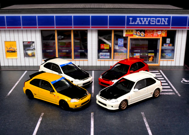 MotorHelix 1/64 HONDA CIVIC TYPE R (EK9) SPOON White - Image 3