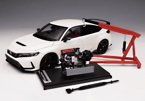 MotorHelix 1/18 Honda Civic Type R FL5 Championship White with Engine Display