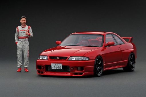 IG1315 1/18 Nissan Skyline GT-R (BCNR33) Matsuda Street Wine Red With Mr. Matsuda
