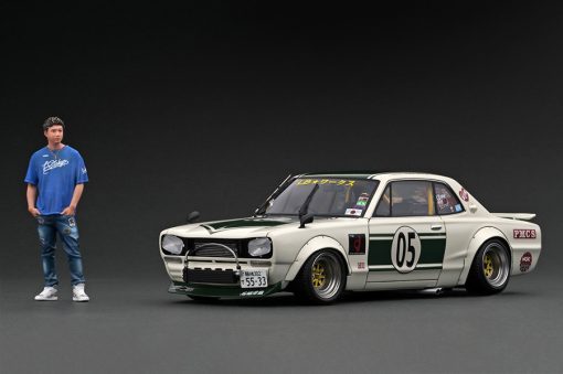 IG2647 1/18 LB-WORKS Charasuka 2Door White / Green With Mr. Hyuma Kato