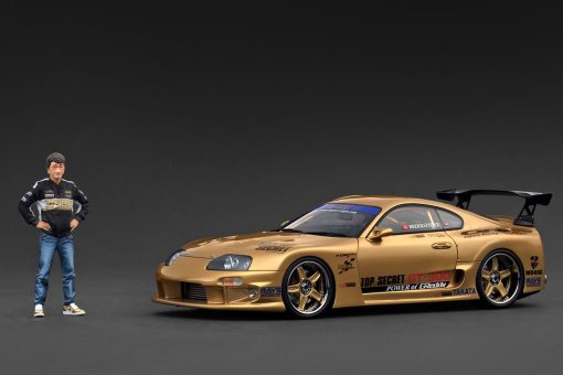 IGNITION MODEL  IG3742 1/18 TOP SECRET GT300 Supra (A80) Gold With Mr. Nagata (RESIN MODEL)