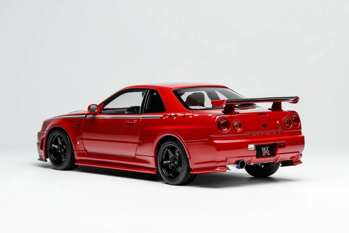 MOTORHELIX 1/18 Nissan Skyline GT-R (R34) CUSTOMIZED VERSION Red - Image 5