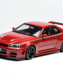 MOTORHELIX 1/18 Nissan Skyline GT-R (R34) CUSTOMIZED VERSION Red