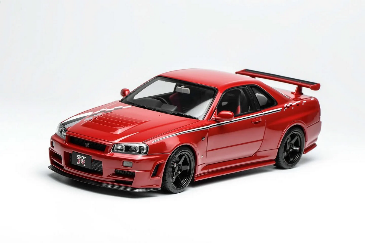 MOTORHELIX 1/18 Nissan Skyline GT-R (R34) CUSTOMIZED VERSION Red