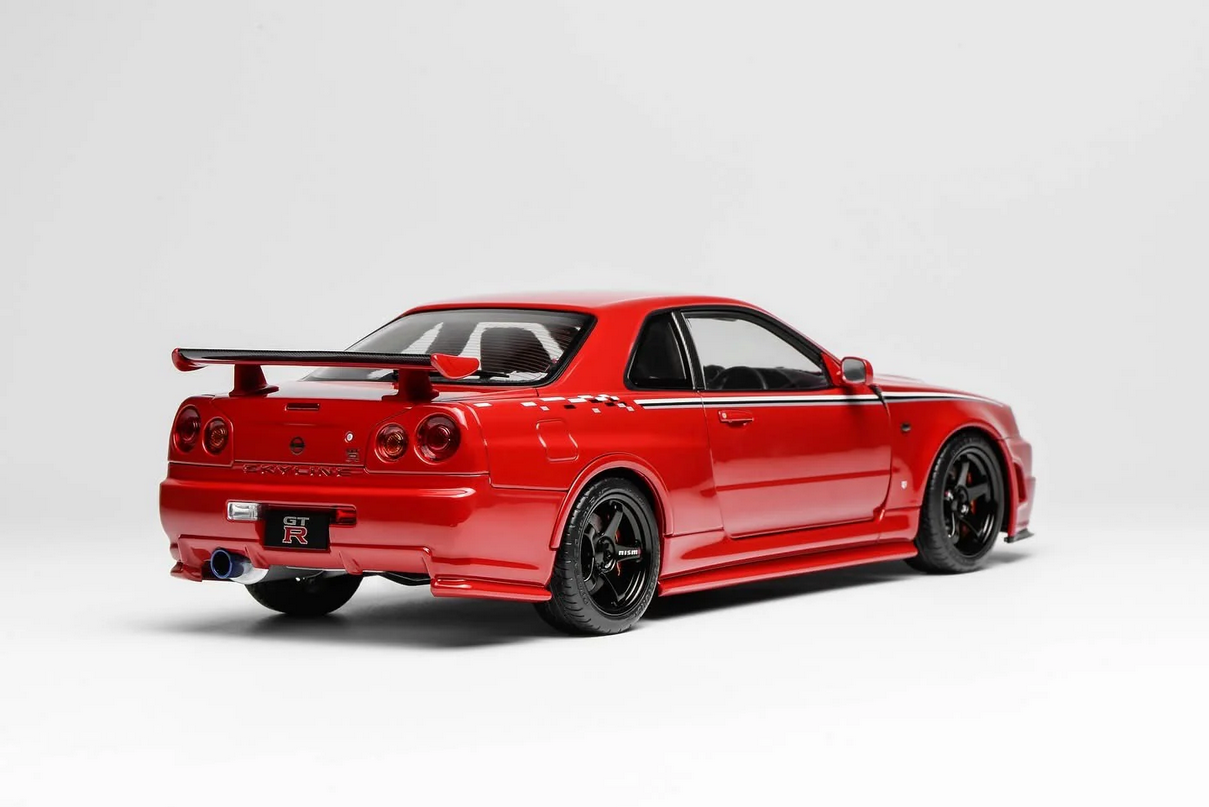MOTORHELIX 1/18 Nissan Skyline GT-R (R34) CUSTOMIZED VERSION Red - Image 3